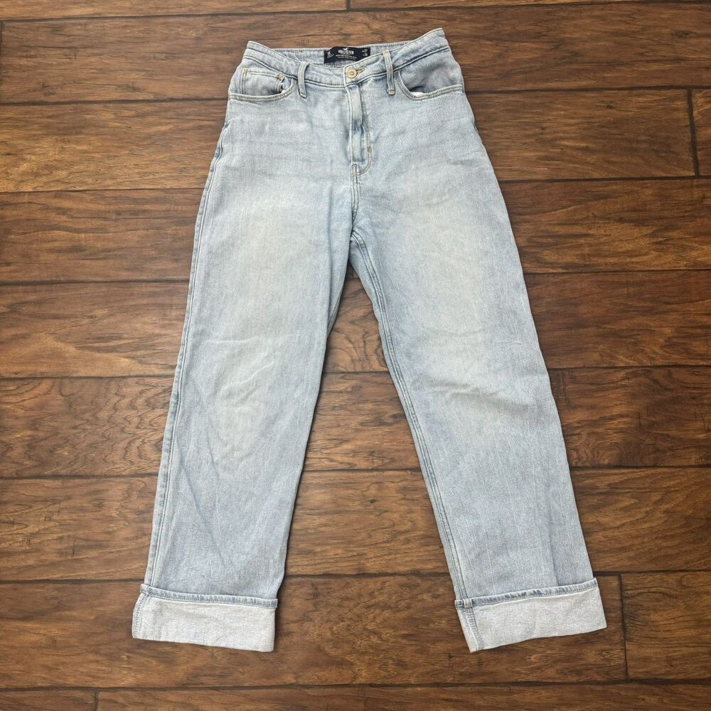 Hollister Ultra High Rise Dad Jean Womens 5S /27 Western Straight Leg Y2K